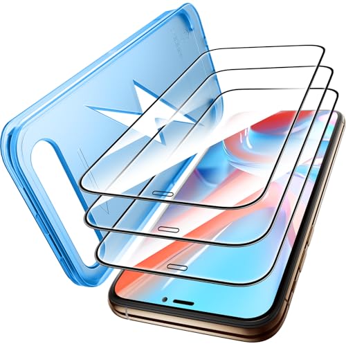 Mkeke for iPhone XS Screen Protector 3 Pack, [9H+ Hardness] [Military-Grade Drop Protection] [Sensitive Touch] [Easy Installation] [HD Clear] Full Edge Coverage Tempered Glass - size: iPhone XS 5.8 Inch