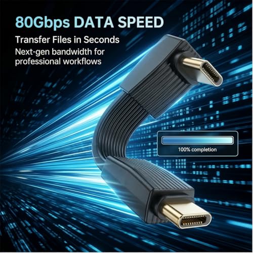 8K Short USB C Cable 80Gbps 240W (5cm)