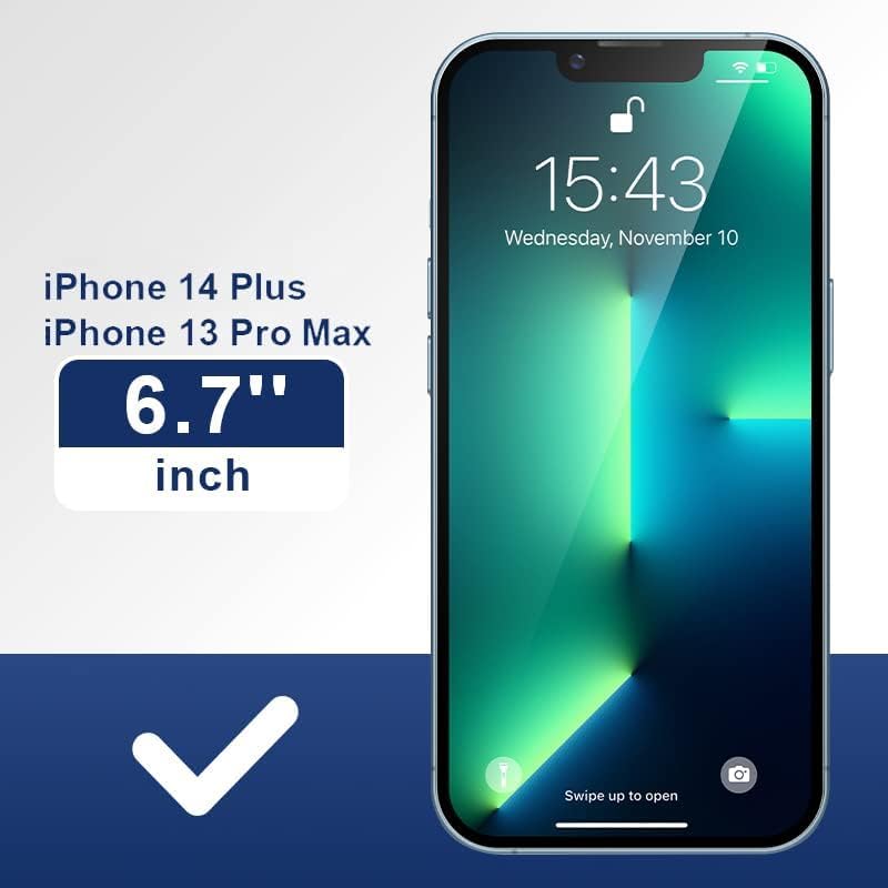 ImpactStrong Shatterproof Tempered Glass Screen Protector for iPhone 13 Pro Max/iPhone 14 Plus [Easy Installation Frame] [Bubble Free] [9H Hardness] [Full Coverage] Case Friendly, 6.7 Inch - (3-Pack) - size: iPhone 13 Pro Max/14 Plus