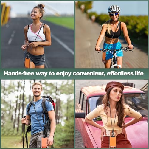 YFWE Phone Lanyard Crossbody, Adjustable Cell Phone Lanyard Neck Strap for All Phones, Universal Skin Friendly Phone Strap Crossbody for Women and Men - color: Dkblue+white