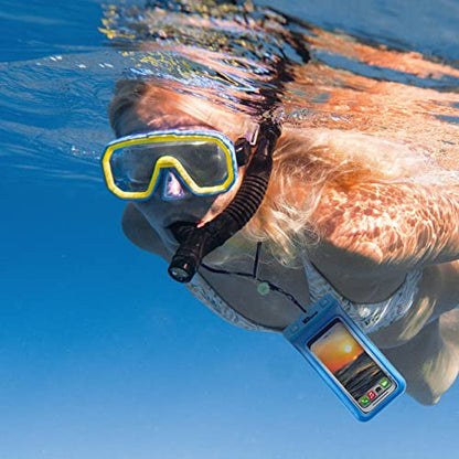 H2ODYSSEY Waterproof Phone Case and Lanyard - Excellent Waterproof Protection - Floats in The Water -Lanyard for Beach Kayak Travel - Universal Size - Blue - color: Blue