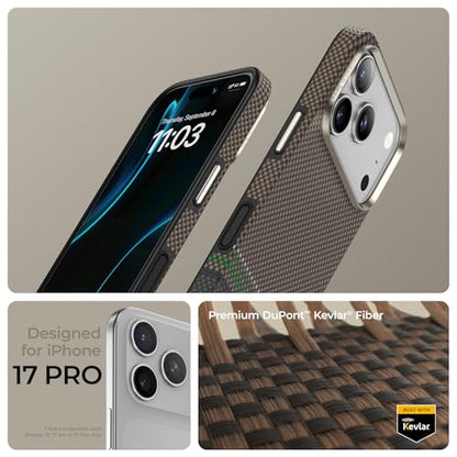 BENKS Prestige ArmorPro Case for iPhone 17 Pro Max with Camera Control Button, [Compatible with Magsafe] Full-Body Protective Case Made with Dupont Kevlar 1000D Aramid Fiber - color: Prestige ArmorPro