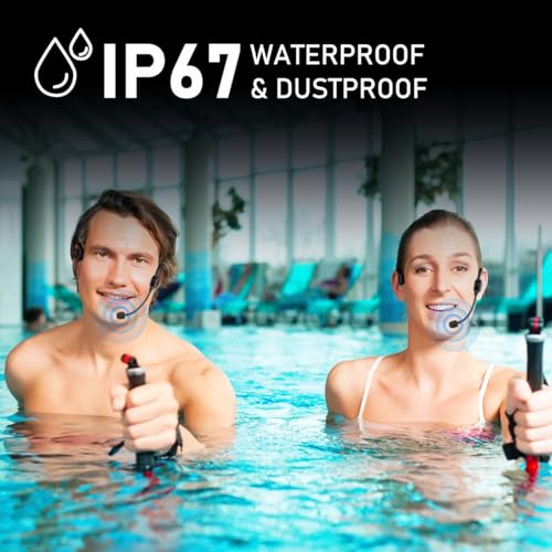 KIMAFUN 2.4G IP67 Waterproof Wireless Fitness Headset Microphone - size: GWP92(2TX+1RX)