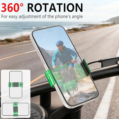 Bike Handlebar Mounts for 4.5-7.3 Phones (Green) - color: Green