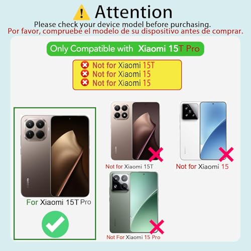USTIYA Case for Xiaomi 15T Pro 5G Clear TPU Four Corners Military-Grade Protection Cover Transparent Soft funda