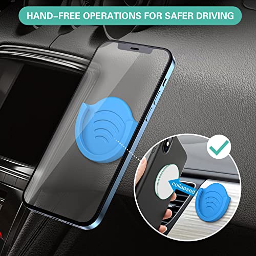 pop-tech Phone Grip for Socket Holder, 2 Pack Silicone Car Phone Mount Adhesive for Collapsible Grip & Stand with 3M Adhesive Replacement for Car Dashboard, Desk, Wall, Home, Office Blue - color: Blue
