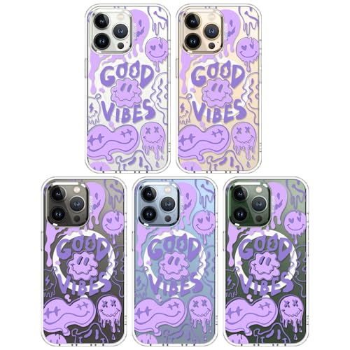 MOSNOVO Case for iPhone 13 Pro, [Compatible with Magsafe] [Buffertech 6.6ft Military-Grade Drop Protection] [Anti Peel Off Tech] Clear Phone Case Design - Good Vibes - color: Good Vibes, size: iPhone 13 Pro