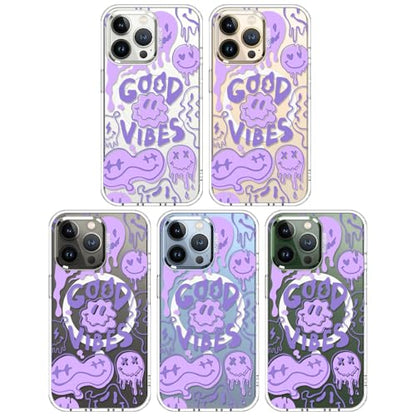 MOSNOVO Case for iPhone 13 Pro, [Compatible with Magsafe] [Buffertech 6.6ft Military-Grade Drop Protection] [Anti Peel Off Tech] Clear Phone Case Design - Good Vibes - color: Good Vibes, size: iPhone 13 Pro