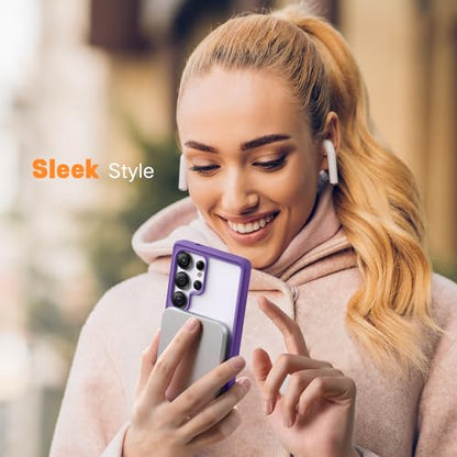 Maledan Magnetic for Samsung Galaxy S25 Ultra Case - Compatible with MagSafe S25 Ultra Case, Military-Grade Protection Phone Case for Galaxy S25 Ultra Accessories, Purple - color: Purple