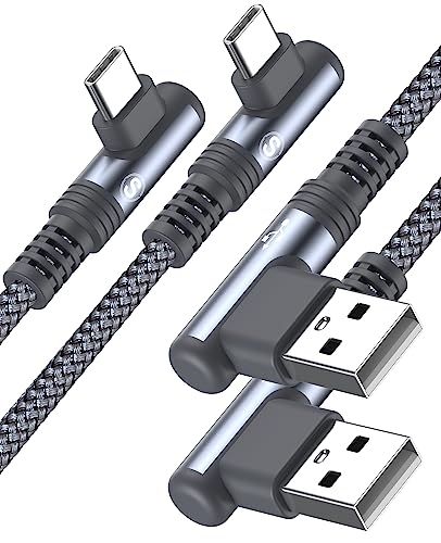 USB to USB C Cable 3.1A Fast Charge Right Angle CarPlay 3.3ft 2-Pack Grey - color: Grey, size: 3.3ft+3.3ft