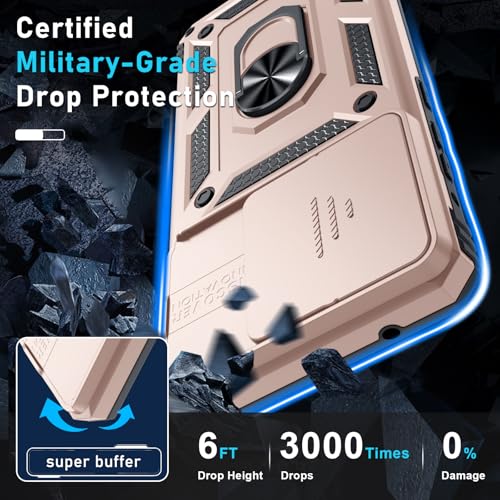 for Moto G Stylus 5G 2026/2025 Case Built in Slide Camera Cover - color: Rose Gold, size: Moto G Stylus 5G 2026/2025