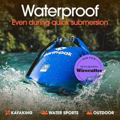 Earth Pak Waterproof Dry Bag - Roll Top Waterproof Backpack Sack Keeps Gear Dry for Kayak with Waterproof Phone Case - color: Blue, size: 5L