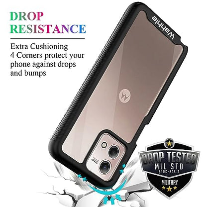 Compatible with Moto G Stylus 5G 2023 Case, Built in Screen Protector Full Body Shockproof Slim Fit Bumper Protective Phone Cover Men Women-Black/Clear - size: Moto G Stylus 5G 2023