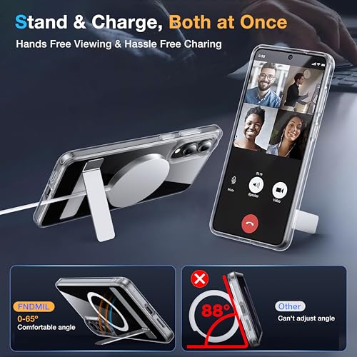 for Samsung Galaxy S25 Edge Case with MagSafe - color: Clear, size: Galaxy S25 Edge with Stand