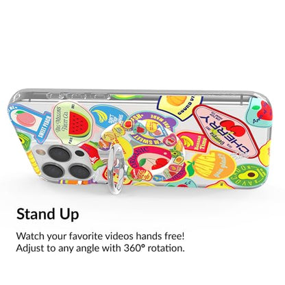 VELVET CAVIAR Compatible with MagSafe Phone Grip - Magnetic Ring Holder with Adjustable Stand - Removable MagSafe Accessories for iPhone 16, 15, 14, 13, 12 (Juicy Fruits) - color: Juicy Fruits