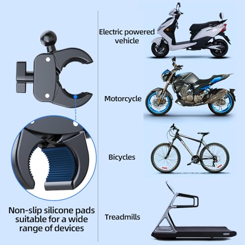 Bicycle Phone Holder - Universal Motorcycle Handlebar Mount, Adjustable for iPhone Samsung & Smartphones, Easy Installation for Road Mountain Bikes, Electric Scooter & Stroller