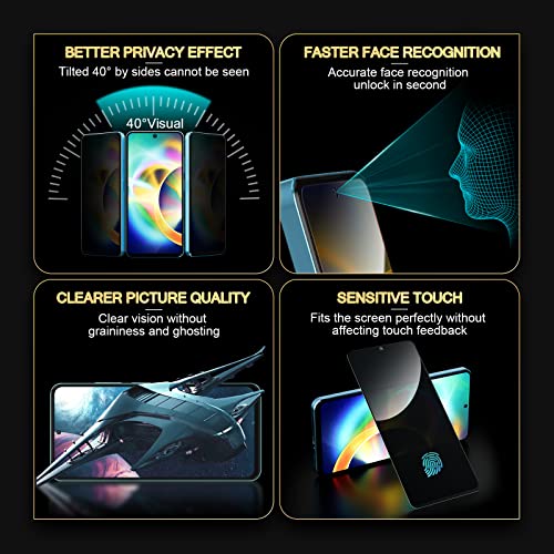 AKABEILA [3 Pack Privacy Screen Protector for Xiaomi Redmi Note 13 Pro Plus 5G Privacy Glass Full Coverage Anti Spy Tempered Glass Protective Film Black - size: Xiaomi Redmi Note 13 Pro Plus 5G