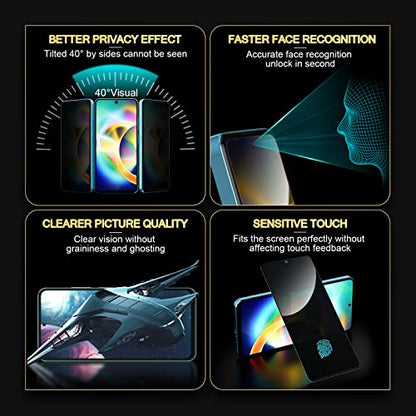AKABEILA [3 Pack Privacy Screen Protector for Xiaomi Poco F8 Ultra Privacy Glass Full Coverage Anti Spy Tempered Glass Protective Film - size: Xiaomi Poco F8 Ultra