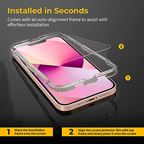 UNBREAKcable 3-Pack Screen Protector for iPhone 13/13 Pro Tempered Glass - size: iPhone 13/13 Pro