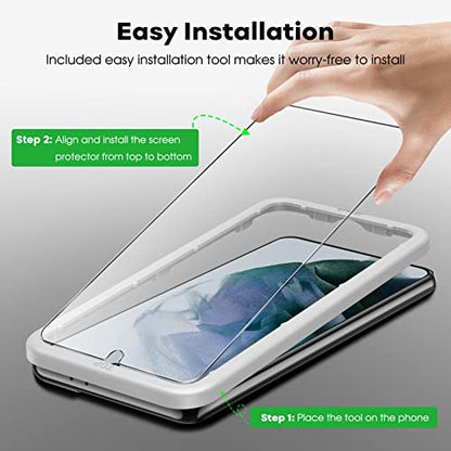 JETech Screen Protector for Samsung Galaxy S21 Plus, 2+2 Pack - size: Galaxy S21 Plus
