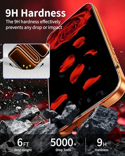2 Pack Privacy Screen Protector for iPhone 16 Pro Max (6.9 inch) - color: Rose For iphone 16 Pro Max