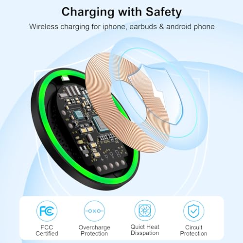 for Samsung S25 FE Wireless Charger Pad Fast Charging for Samsung Galaxy S25 Ultra Edge Plus Z Fold 7 Flip 7 6 S24 S23 S22 S21, 15W Wireless Charging Pad Android Phone Charger Mat for iPhone 17 Air 16 - color: Black