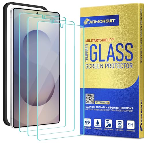 ArmorSuit 3 Pack for Samsung Galaxy S25 Ultra 6.9-inch Tempered Glass Screen Protector, MilitaryShield 9H HD Clear, Case Friendly, Bubble Free, w/Alignment Tool - size: S25 Ultra 6.9-in