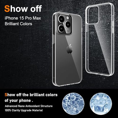 Silicone Clear iPhone 15 Pro Max Case,Ultra Thin with Comfort Grip | Soft Slim-Fit TPU iPhone 15 Pro Max Phone Cover,Non-Slip,Shockproof Protection,Scrath-Resistant - size: iPhone 15 pro max case