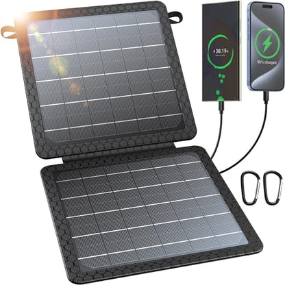 BLAVOR 10W Portable Solar Charger (5V/2A Max), Small Foldable Solar Panel - color: Gray
