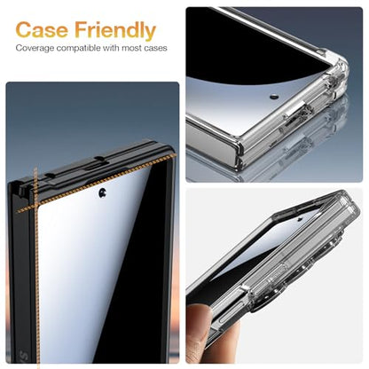 Asstar 2 Pack Samsung Galaxy Z Fold 7 Privacy Screen Protector | Front Screen Protector for Galaxy Z Fold 7, 9H Hardness Tempered Glass with Alignment Frame, Case Friendly Bubble Free - color: Black-Galaxy Z Fold 7