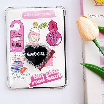 Cute GOOF Girl Expandable Collapsible Grip, for with Kindle E-Readers, iPhones and Smartphones,Rotating Folding Elastic Base, A Gift for Book Lover - color: GOOD GIRL