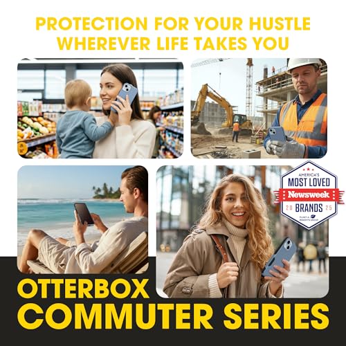 OtterBox iPhone 17e, 16e, 15, 14, 13 Commuter Series Case - Blue & Black | 3X Military Drop Protection - Slim - Dual-Layer Shockproof Design - Pocket-Friendly - Raised Edges - Port Covers - color: Blue/Black
