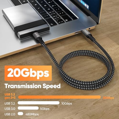 USB C 3.2 Gen 2 Cable 10ft, 4K@144Hz/ 20Gbps/ 100W - size: 10ft