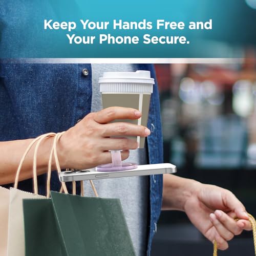 Encased Magnetic Phone Grip Holder Thin Silicone Finger Loop Ring Compatible with iPhone (Gradient Dream) - color: Gradient Dream