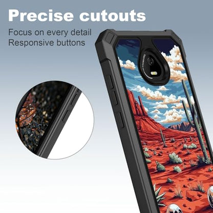 for Schok Volt Sv67q Sv67332 Case with Screen Protector, Military Grade Drop Protection, Dual Layer Hybrid Shockproof Protection TPU Phone Case for Schok Volt Sv67q, Red Desert - color: Red Desert