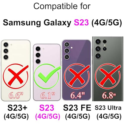 for Samsung Galaxy S23 Wallet case, Black-Cube | 3 Card Holders, Kickstand, Shockproof TPU Shell, PU Leather, Magnetic Closure, Protective Flip Folio Cover, Women - color: 4