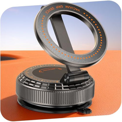 Car Phone Holder for Magsafe, [105+LBS Suction & 3800gf Magnetic] - color: Warm Bronze