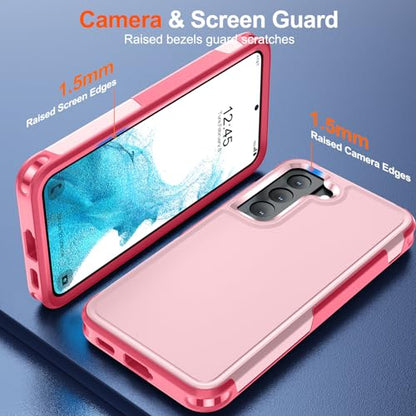 zapica Designed for Samsung Galaxy S22 Case, Light Pink | Military Grade Drop Protection, Dual Layer Structure Design, Heavy Duty Shockproof Non-Slip Phone Cover - color: Light Pink, size: Samsung Galaxy S22 6.1''