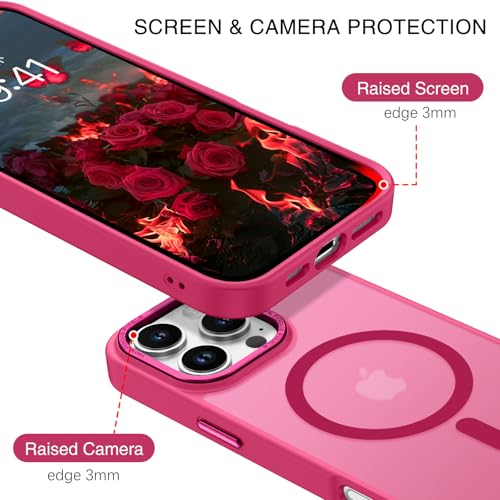 BENTOBEN Magnetic for iPhone 16 Pro Max Case,(Compatible with MagSafe) (Military Grade Drop Protection) Slim Translucent Matte Shockproof with Anti-Fingerprint Phone Case 6.9",Light Plum - color: Light Plum