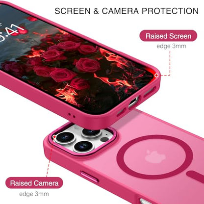 BENTOBEN Magnetic for iPhone 16 Pro Max Case,(Compatible with MagSafe) (Military Grade Drop Protection) Slim Translucent Matte Shockproof with Anti-Fingerprint Phone Case 6.9",Light Plum - color: Light Plum