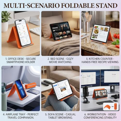 Flexible Silicone Phone Stand Foldable Adjustable Desk Holder for Travel