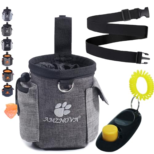 AMZNOVA Dog Treat Pouch Treatnow Dog Treat Bag, 3 Cups, Heather Coffee - color: Heather Coffee