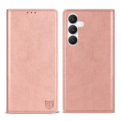 ZZXX for Samsung Galaxy S25 FE Wallet Case with [RFID Blocking] Card Slot Stand Strong Magnetic PU Leather Flip Fold Protective Phone Case for Samsung Galaxy S25 FE Case Wallet(Rose Gold-6.7 inch) - color: Rose Gold
