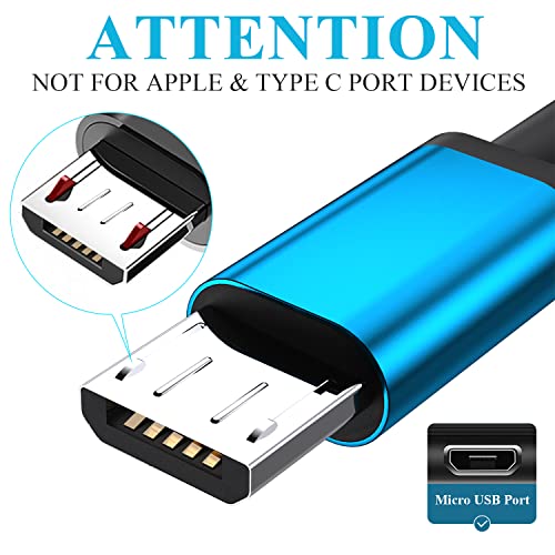 Aioneus Micro USB Cable，3-Pack 6ft Micro USB Charger Compatible with PS4, High Speed Android Charging Cable for Samsung Galaxy S7 Edge S6 S5 S2 J7 J7V J5, LG K40 K20, Fire Tablet, PS4, Xbox, Kindle - size: Micro 6ft+6ft+6ft, style: Micro USB