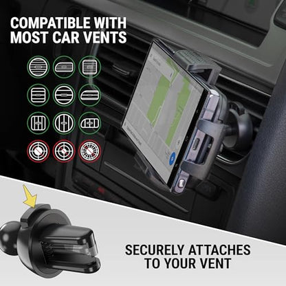 Scosche SUHVWDL-2XCES0 Universal Phone Mount, Rotatable Hands-Free Car Air Vent/Dashboard/Windshield Suction Cup Phone Holder Stand Compatible with iPhone 16/15/14/13/12 Series, Android (Pack of 2) - size: 2 Pack, style: Window / Dash / Console / Vent