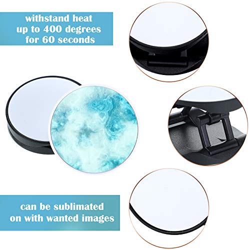 Weewooday 20 Pcs Sublimation Socket Blank Phone Holder, Black and White