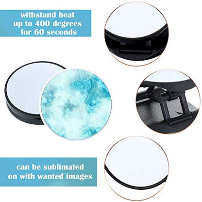 Weewooday 20 Pcs Sublimation Socket Blank Phone Holder, Black and White