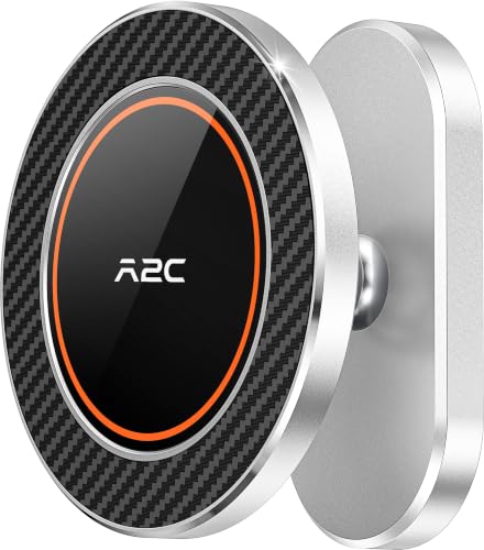 A2C Silver Alloy Magnetic Golf Cart Phone Holder Mount, Golf Accessories - color: Silver