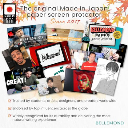 BELLEMOND Magnetic Paper Screen Protector for Samsung Galaxy Tab S10 Plus - size: S10+ / S9+ / S9 FE + / S8+ (12.4 inch)