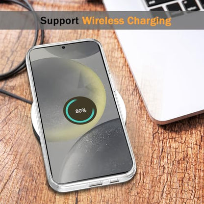 TENOC Phone Case for Samsung Galaxy S24, Clear Case Shockproof Protective Bumper Slim Cover - color: Clear, size: S24